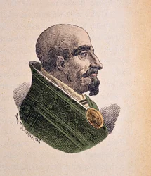 Ritratto di Papa Clemente IX (1667-1669), 1898 (incisione con colorazione successiva)